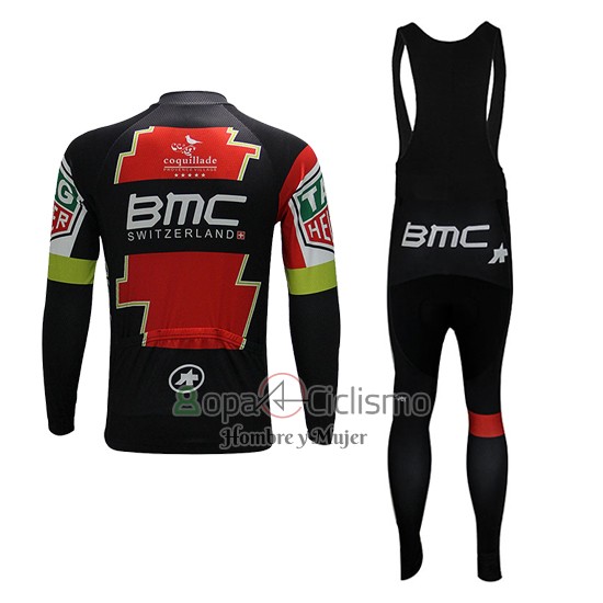 Bmc Ropa Ciclismo Culotte Largo 2017 Mangas Largas Rojo y Verde